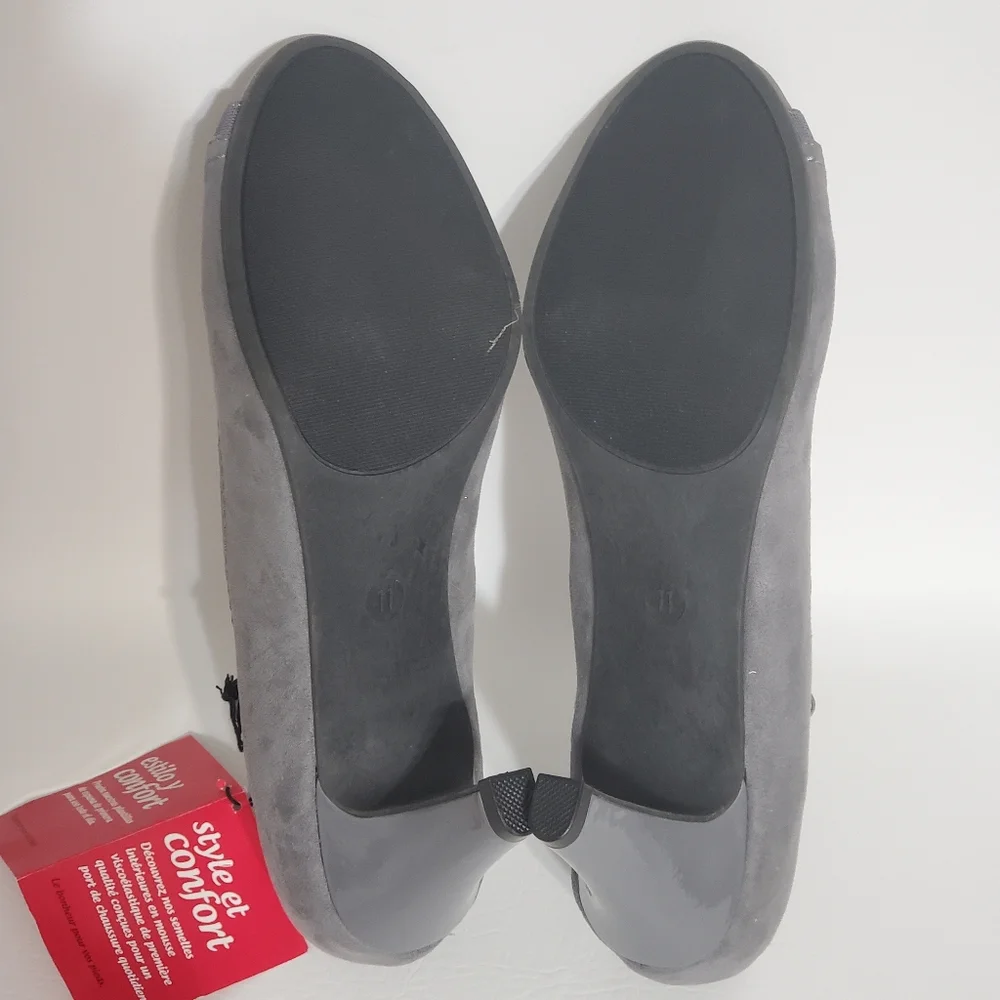 NWT Dexflex Comfort Charcoal Peep-Toe Heels Women's Size 11